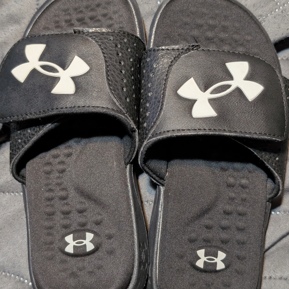 Under Armour Black Slide Sandals